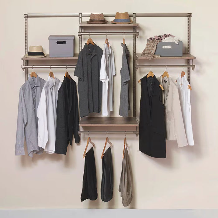 6 ft. Closet Hardware Kit in Champagne Nickel