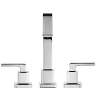 Glacier Bay Farrington 8-inch Widespread 2-Handle Mid Arc Bathroom Faucet in Chrome, ClickInstall Drain & Valve Included