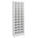 24-inch x 73-inch x 13-inch Space-Saving Shoe Storage Cabinet in White