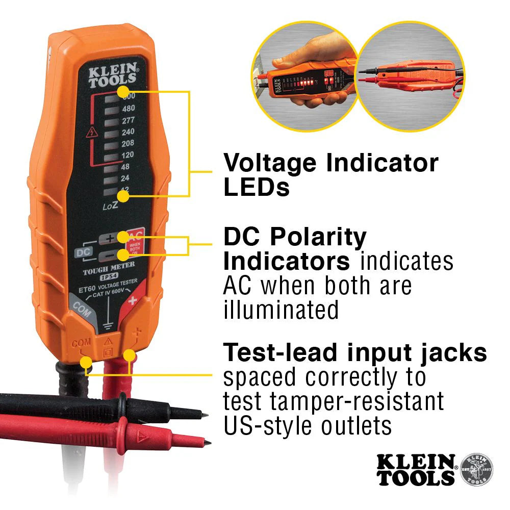 Klein Tools Electronic AC/DC Voltage Tester