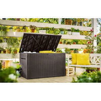 Keter Java Extra Large 4.8 x 2.8 ft. (230G/870L) Resin Patio/Outdoor Storage Deck Box/Bench