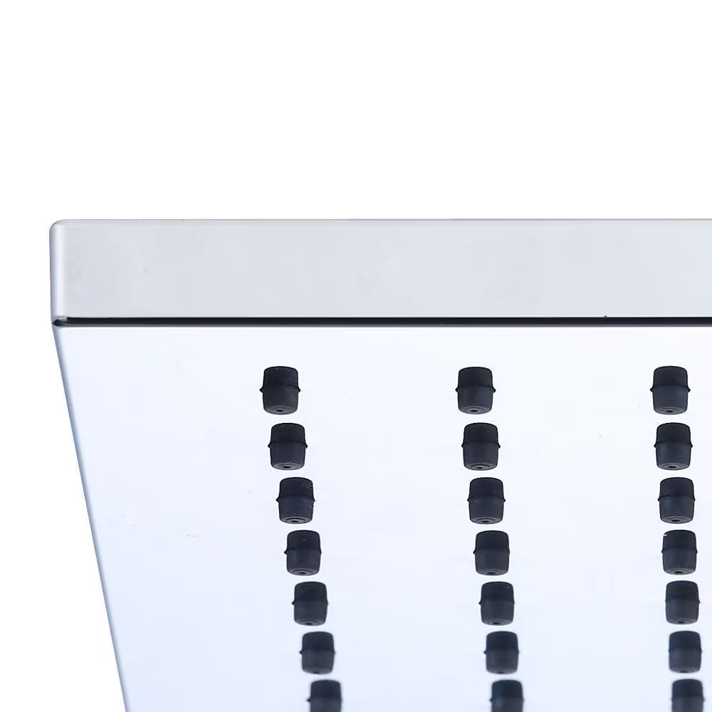 Glacier Bay Modern 8-inch 1-Function Wall Mount Rectangle Handshower & Showerhead Kit in Chrome