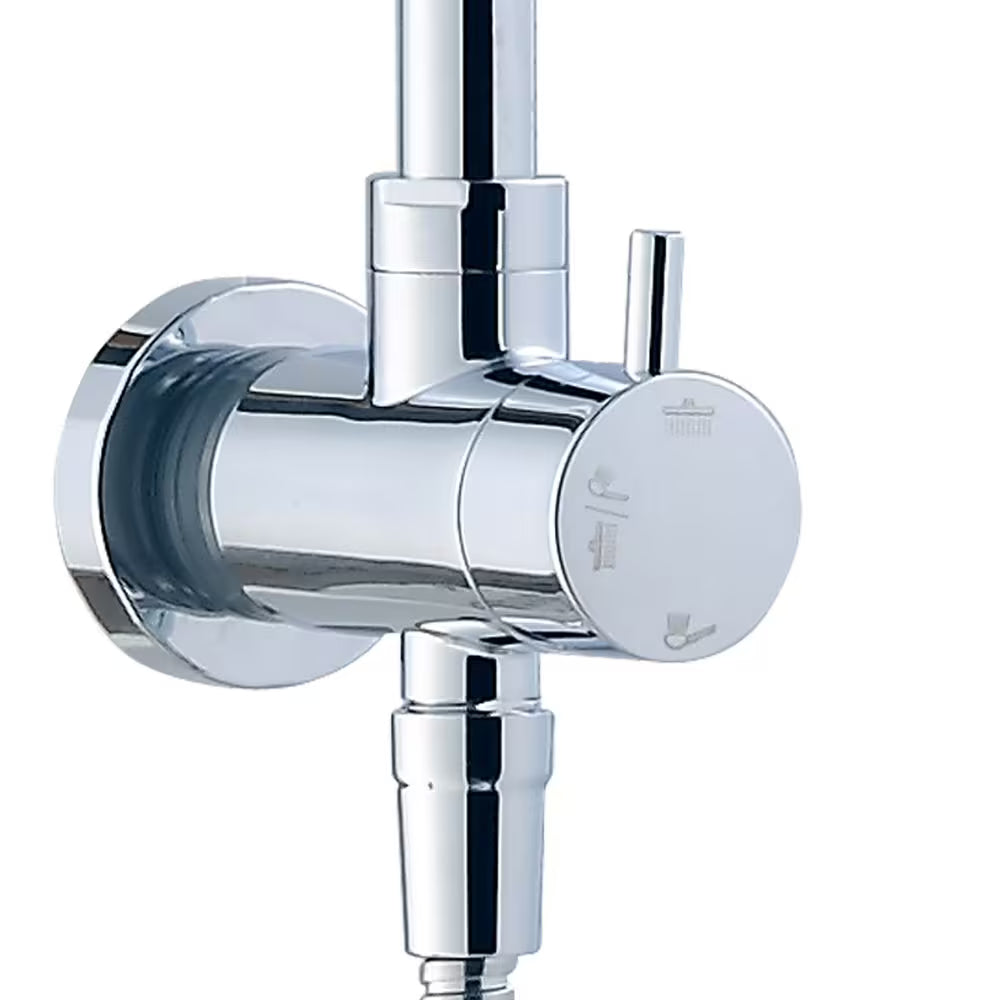 Glacier Bay Modern 8-inch 1-Function Wall Mount Rectangle Handshower & Showerhead Kit in Chrome