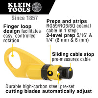 Klein Tools Coax Cable Installation Kit with Zipper Pouch