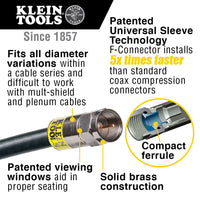 Klein Tools Coax Cable Installation Kit with Zipper Pouch