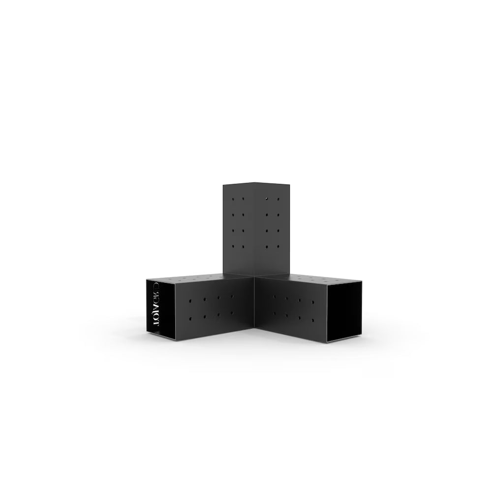 TOJA GRID Trio Corner Brackets for 4x4 Wood Posts (2-Pack)