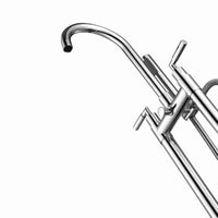 Jade Bath Tillie Chrome Floor-Mounted Tub Filler with Two Legs, Hand Shower and Easy Install Box