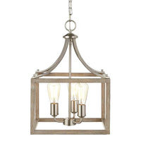 Boswell 3-Light Brushed Nickel Pendant Light