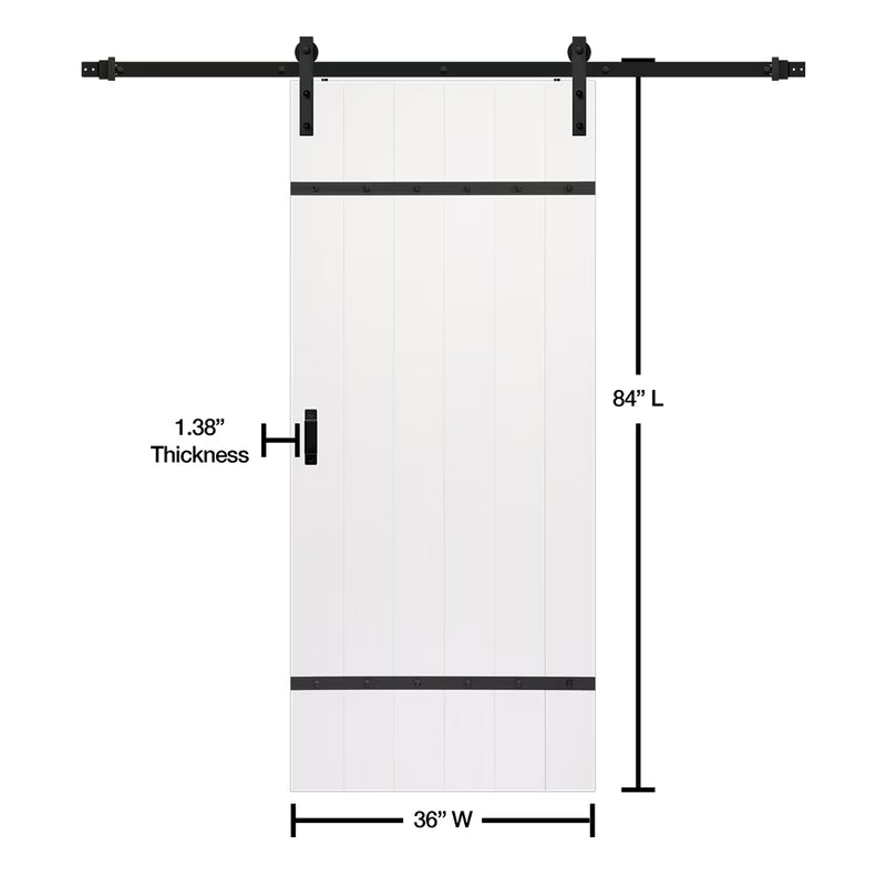 TRUporte Easy Barn Door Hardware Kit