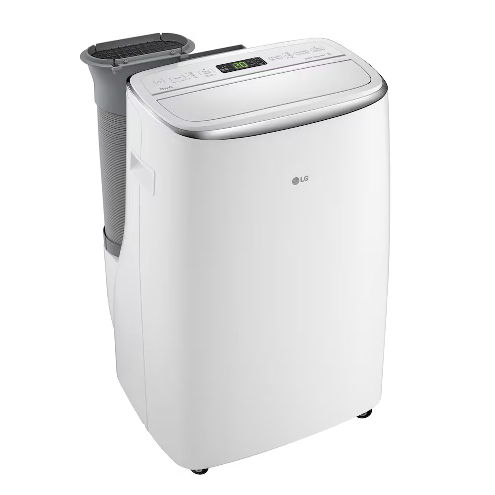 LG Electronics 10,000 BTU DOE/SACC (14,000 BTU ASHRAE) 115V Dual Inverter Smart Wi-Fi Portable Air Conditioner Cools 450 Sq. Ft. with Remote Control in White