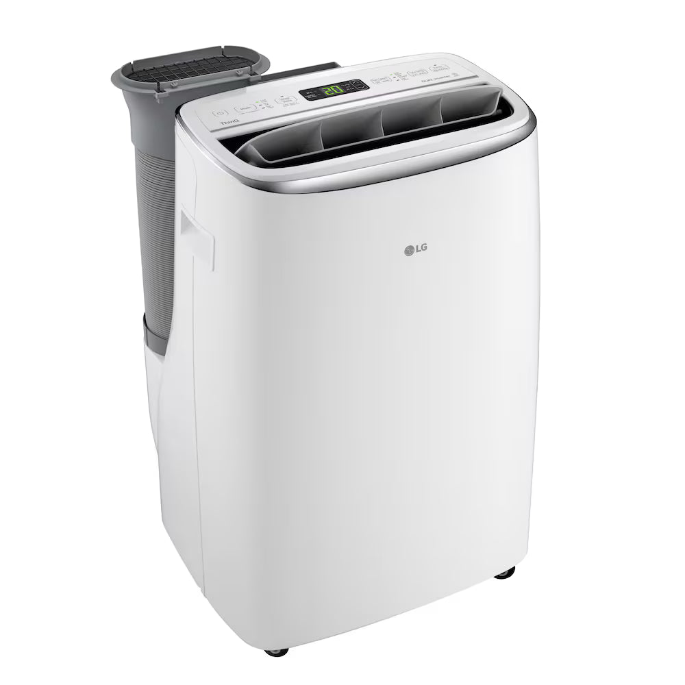 LG Electronics 10,000 BTU DOE/SACC (14,000 BTU ASHRAE) 115V Dual Inverter Smart Wi-Fi Portable Air Conditioner Cools 450 Sq. Ft. with Remote Control in White