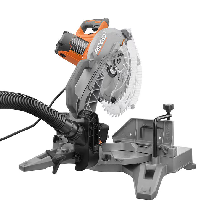 RIDGID 15 Amp Corded 12-inch Dual Bevel Miter Saw with LED