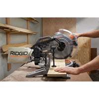 RIDGID 15 Amp Corded 12-inch Dual Bevel Miter Saw with LED