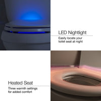 KOHLER Purewarmth heated elongated toilet seat in White