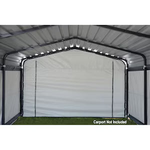 Arrow Enclosure Kit for 10 x 15 ft. Carport Grey