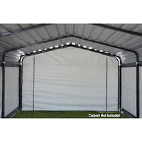 Arrow Enclosure Kit for 10 x 15 ft. Carport Grey