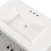 Glacier Bay Everdean 30-inch W Bathroom Vanity in Pearl Grey with Cultured Marble Sink Top