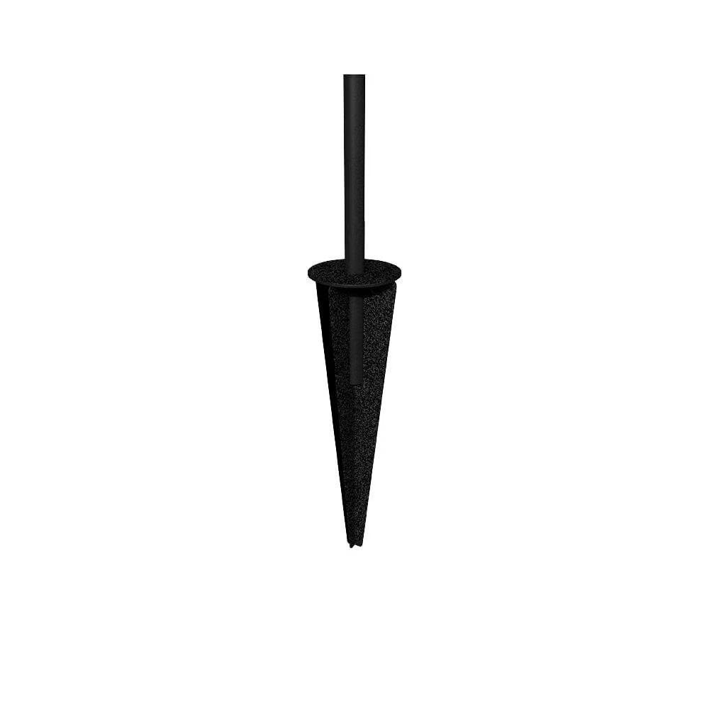 Peak Dig-Free Fencing 10" Powder-Coated Steel Metal Fence Post Spike Black