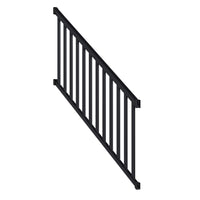 Peak RailBlazers Aluminum Deck Railing - Stair Kit with Pickets Kit - 6 ft. Matte Black