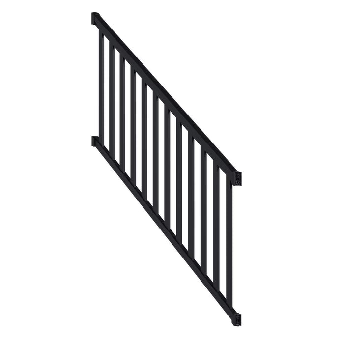 Peak RailBlazers Aluminum Deck Railing - Stair Kit with Pickets Kit - 6 ft. Matte Black
