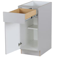 Hampton Bay Edson 15 in. W x 35 H x 25 D Assembled Kitchen Base Cabinet, Grey (B15L)