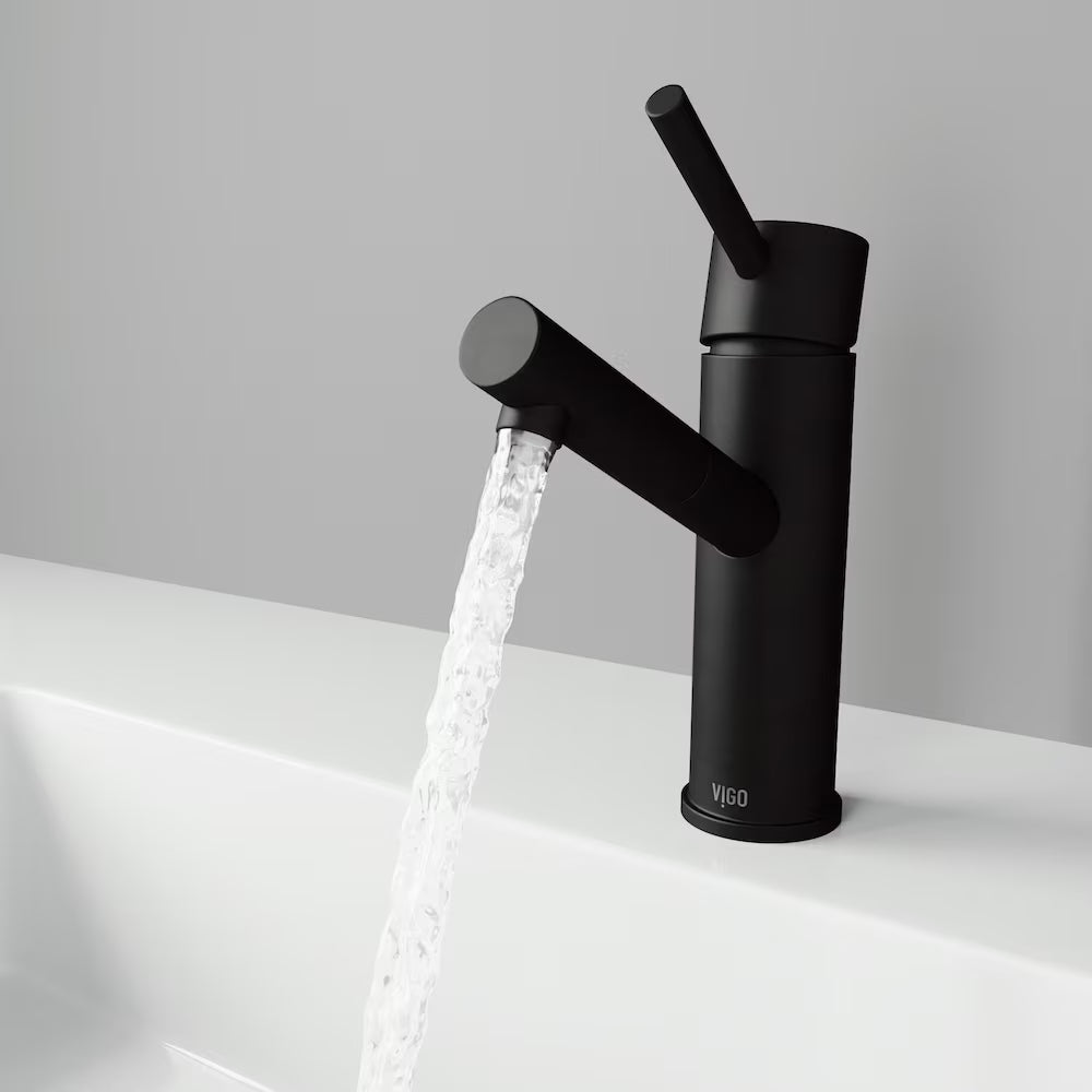 Noma Single Hole Single-Handle Bathroom Faucet in Matte Black