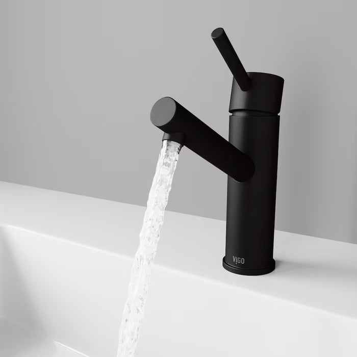 Noma Single Hole Single-Handle Bathroom Faucet in Matte Black