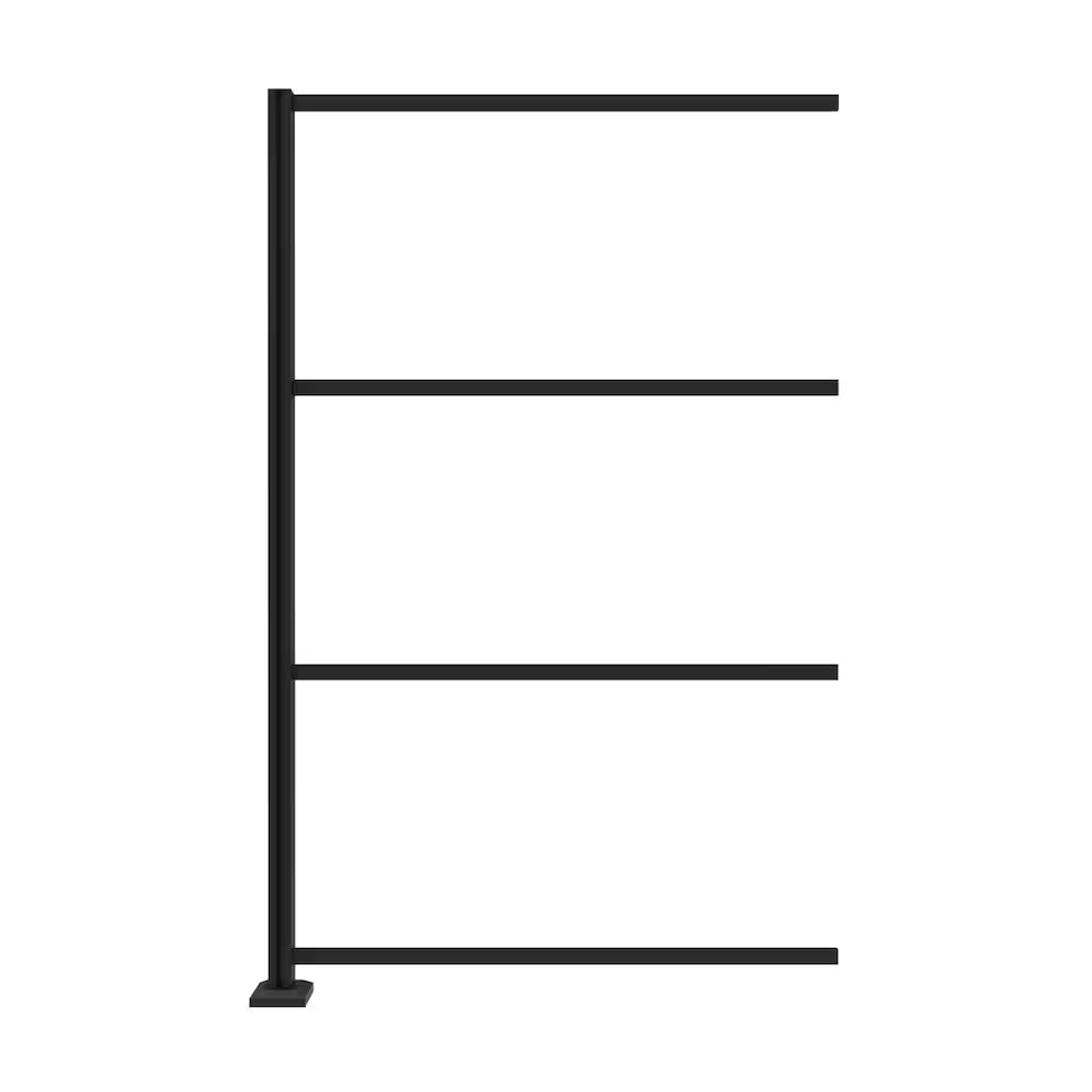 Barrette Outdoor Living 51 in. x 77.75 in. Aluminum Corner Extension Frame Kit for 2 ft. x 4 ft.Panels