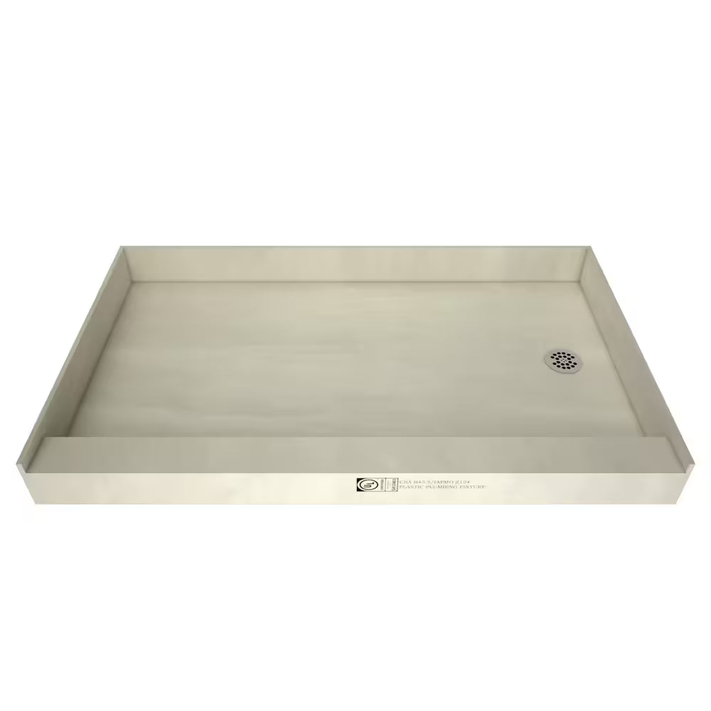 Tile Redi Redi Base 32 in. x 60 in. Single Threshold Shower Base in Yellow with Right Drain- 3260RSPVC-13-2-4