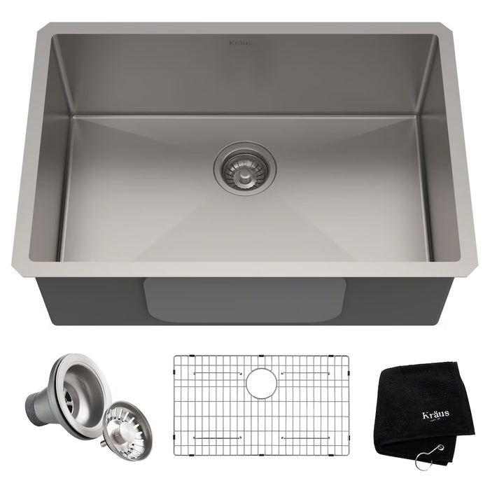 Standart PRO Undermount Stainless Steel 28 inch Single Bowl Kitchen Sink