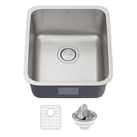 Kraus Dex 17 Undermount 16 Gauge Antibacterial Stainless Steel Single Kitchen Sink
