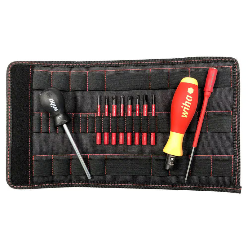 Wiha 11 Piece Insulated Torque Screwdriver and Slimline Blade Set - Inch Pound