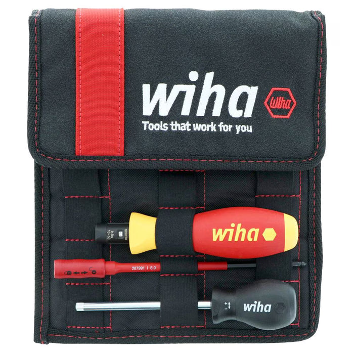 Wiha 11 Piece Insulated Torque Screwdriver and Slimline Blade Set - Inch Pound