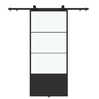 TRUporte Concorde 37-inch x 84-inch Black Barn Door Kit with Door and Rail