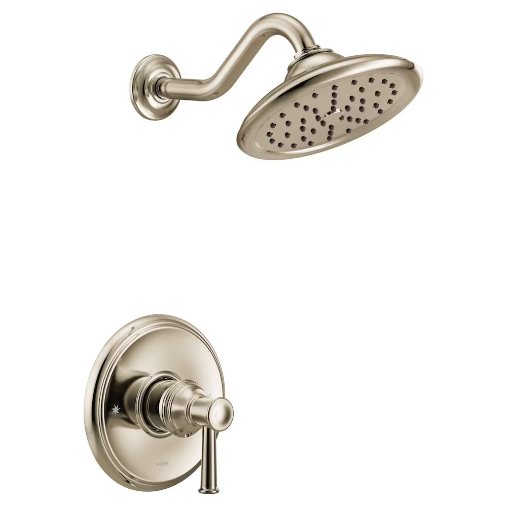 MOEN Belfield M-CORE 3-Series Bathroom Shower Faucet with Rain Shower Head in Polished Nickel