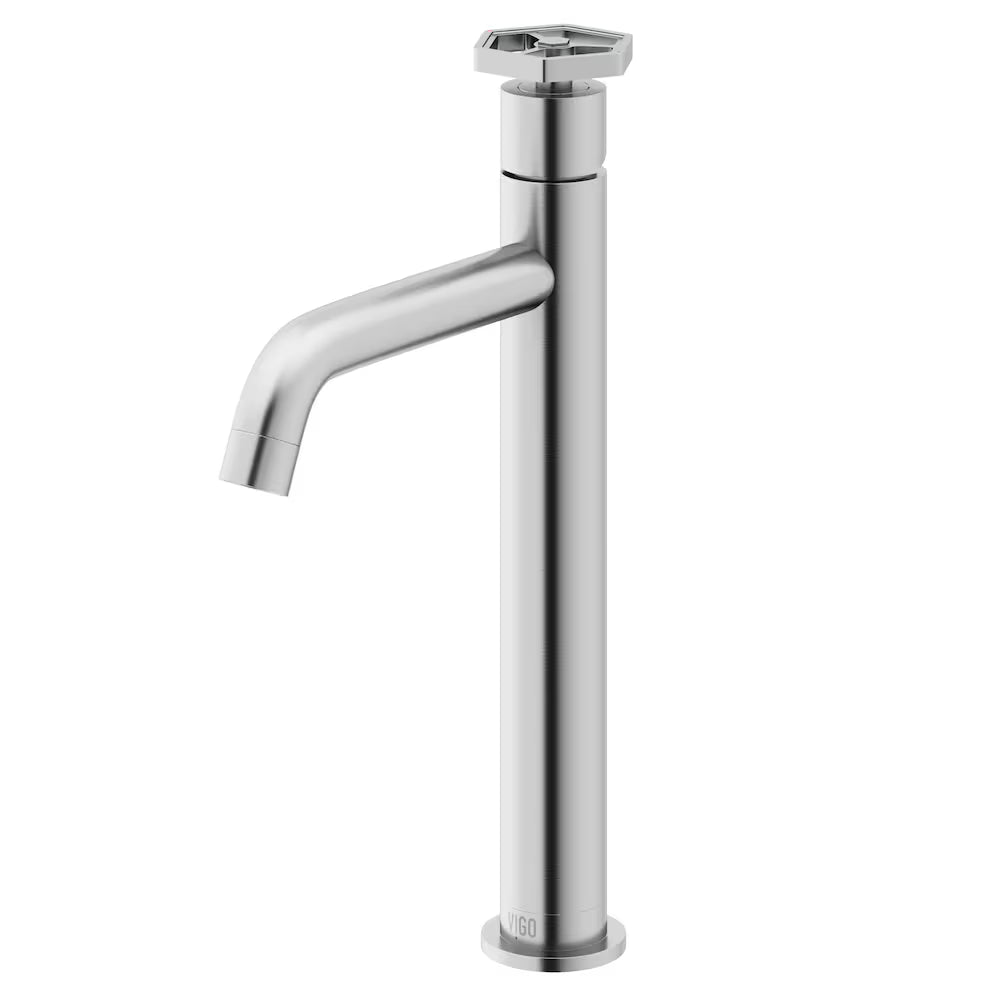 Brushed Nickel VIGO Ruxton Single Hole Single-Handle Bathroom Faucet