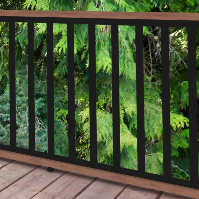 Peak RailBlazers Aluminum To Wood Frame Adapter - Deck Railing Kit - 6 ft. Matte Black