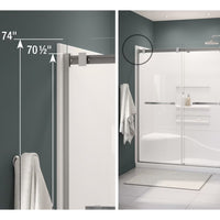 MAAX Duel Frameless ByPass Sliding Shower Door in Chrome