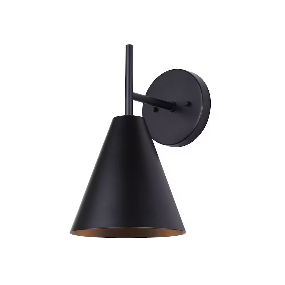 FENN 1-Light Matte Black Outdoor Wall Sconce