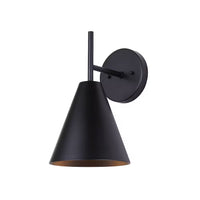 FENN 1-Light Matte Black Outdoor Wall Sconce
