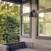 FENN 1-Light Matte Black Outdoor Wall Sconce