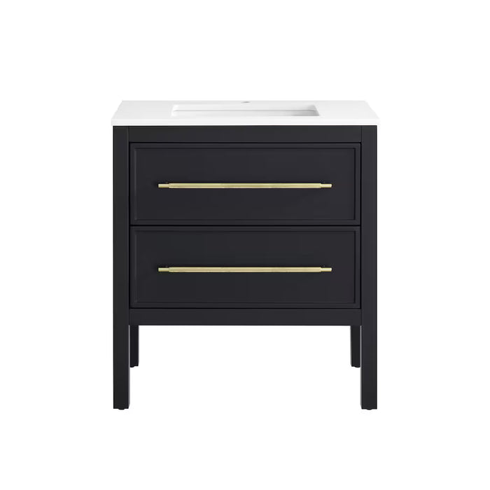 Home Decorators Collection Vistara 30-inch W x 19-inch D Freestanding Bath Vanity with Golden Handle