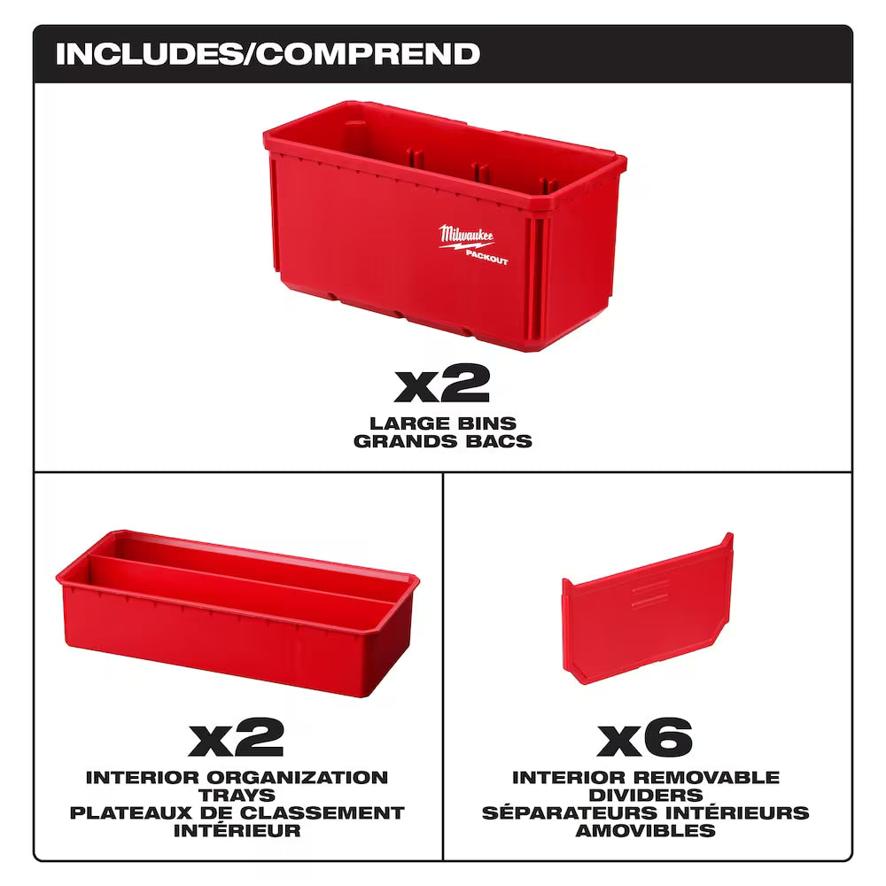 Milwaukee Tool PACKOUT Large Bin Set (2-Pack)