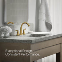 KOHLER Sundae 8-Inch Widespread 2-Handle Bathroom Sink Faucet in Gold