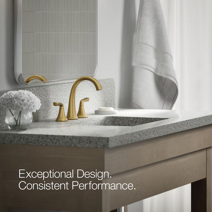 KOHLER Sundae 8-Inch Widespread 2-Handle Bathroom Sink Faucet in Gold
