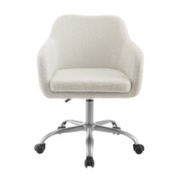 Ryder Office Chair Natural Faux Sherpa