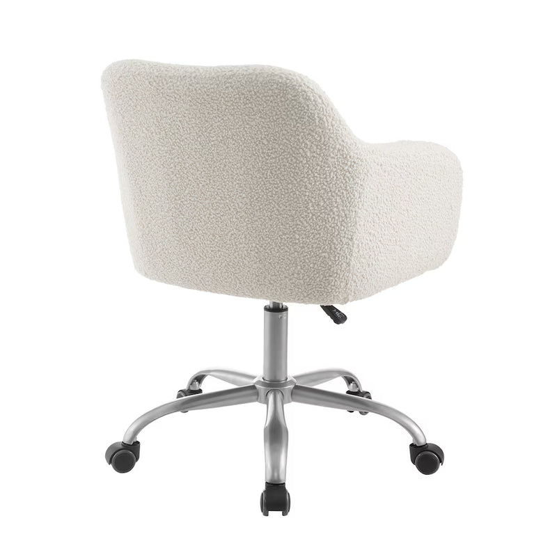 Ryder Office Chair Natural Faux Sherpa