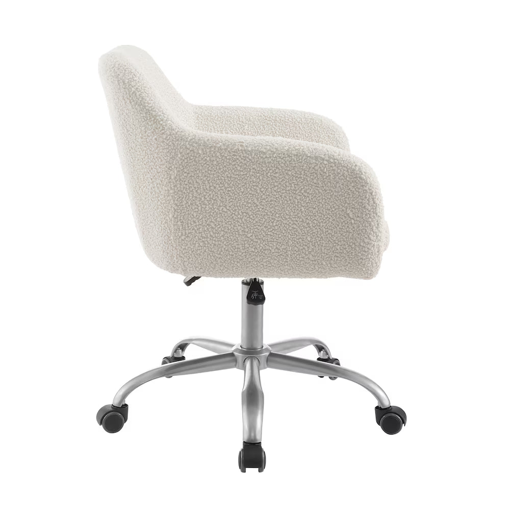 Ryder Office Chair Natural Faux Sherpa