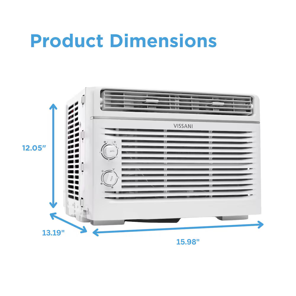 Vissani 5000 BTU Window Air Conditioner Ideal for Small Rooms (Cools up to 150 Sq. Ft.)