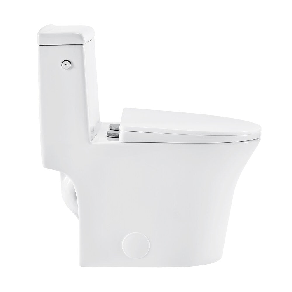 Swiss Madison Hugo 1.1/1.6 GPF One-Piece Elongated Toilet Dual-Flush Touchless in White